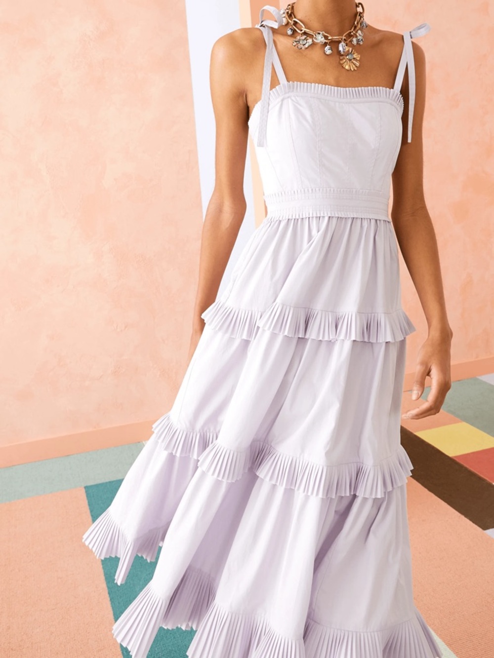 Ulla Johnson Lune Tiered Ruffle Midi Dress